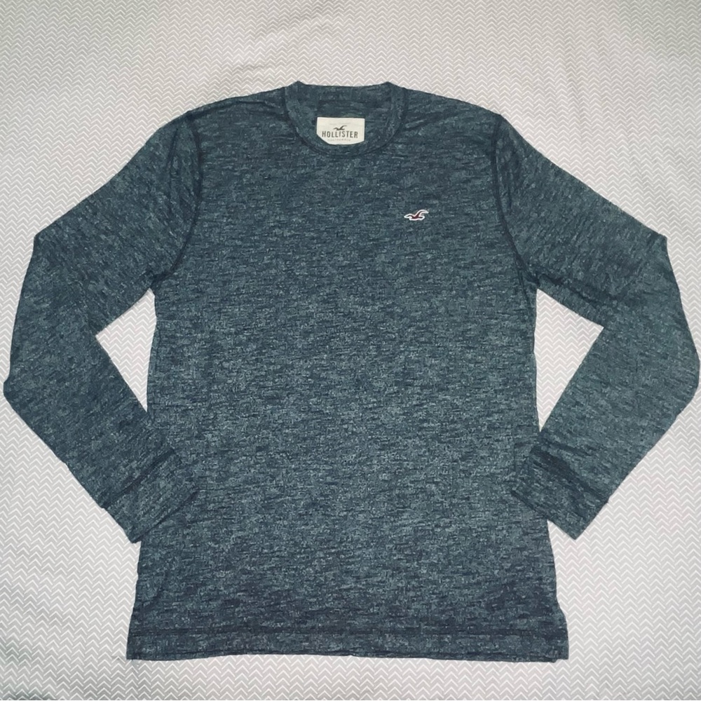 Hollister Black Long Sleeve Tee Classic Crew‎ Neck